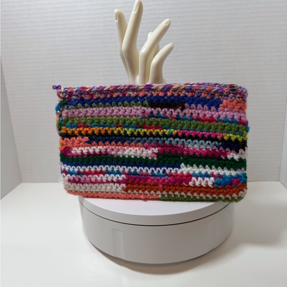 Multicolor  Crochet Clutch Bag - Picture 6 of 6